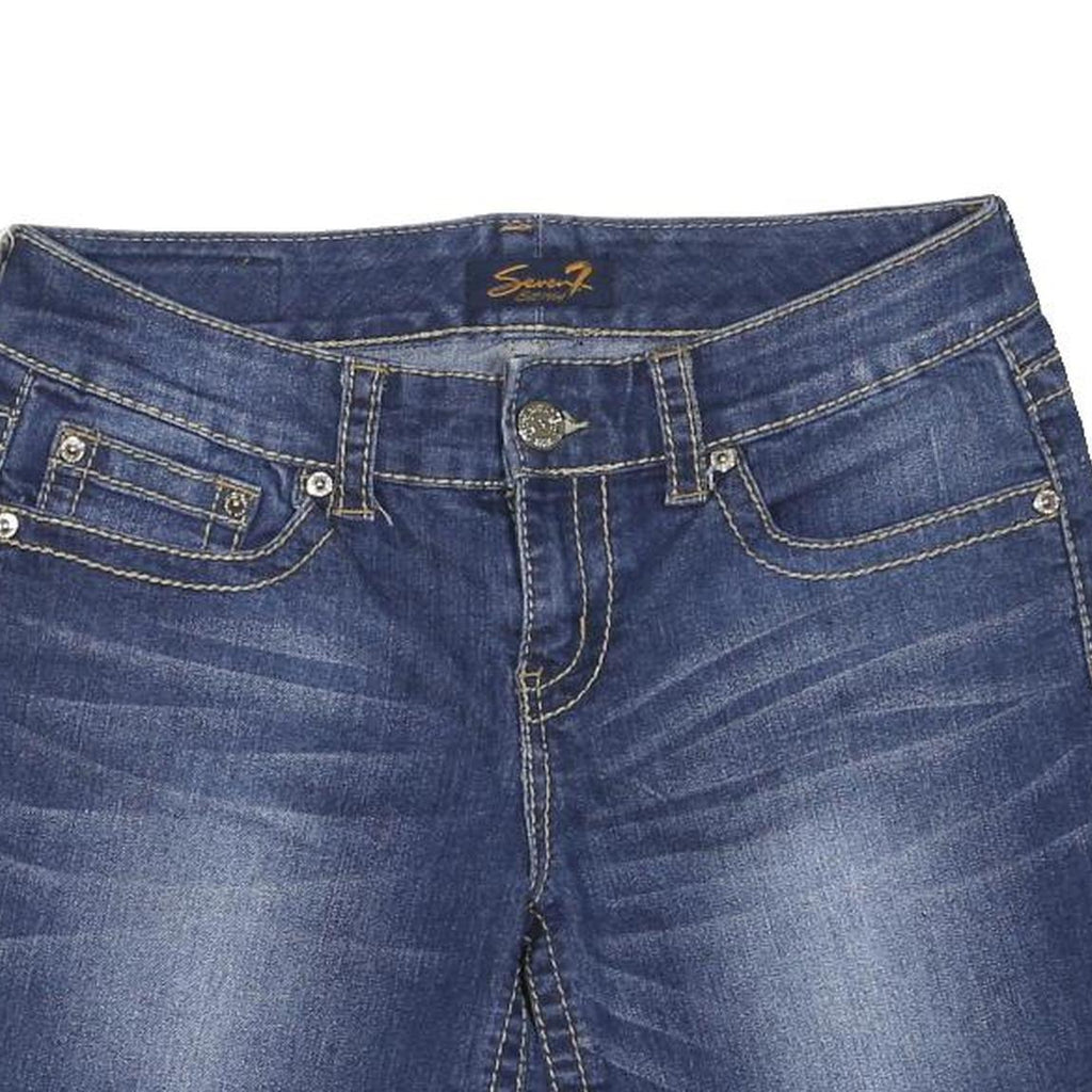 SEVEN 7 Womens Denim Blue Casual Shorts M W30 Stylish Cotton Blend