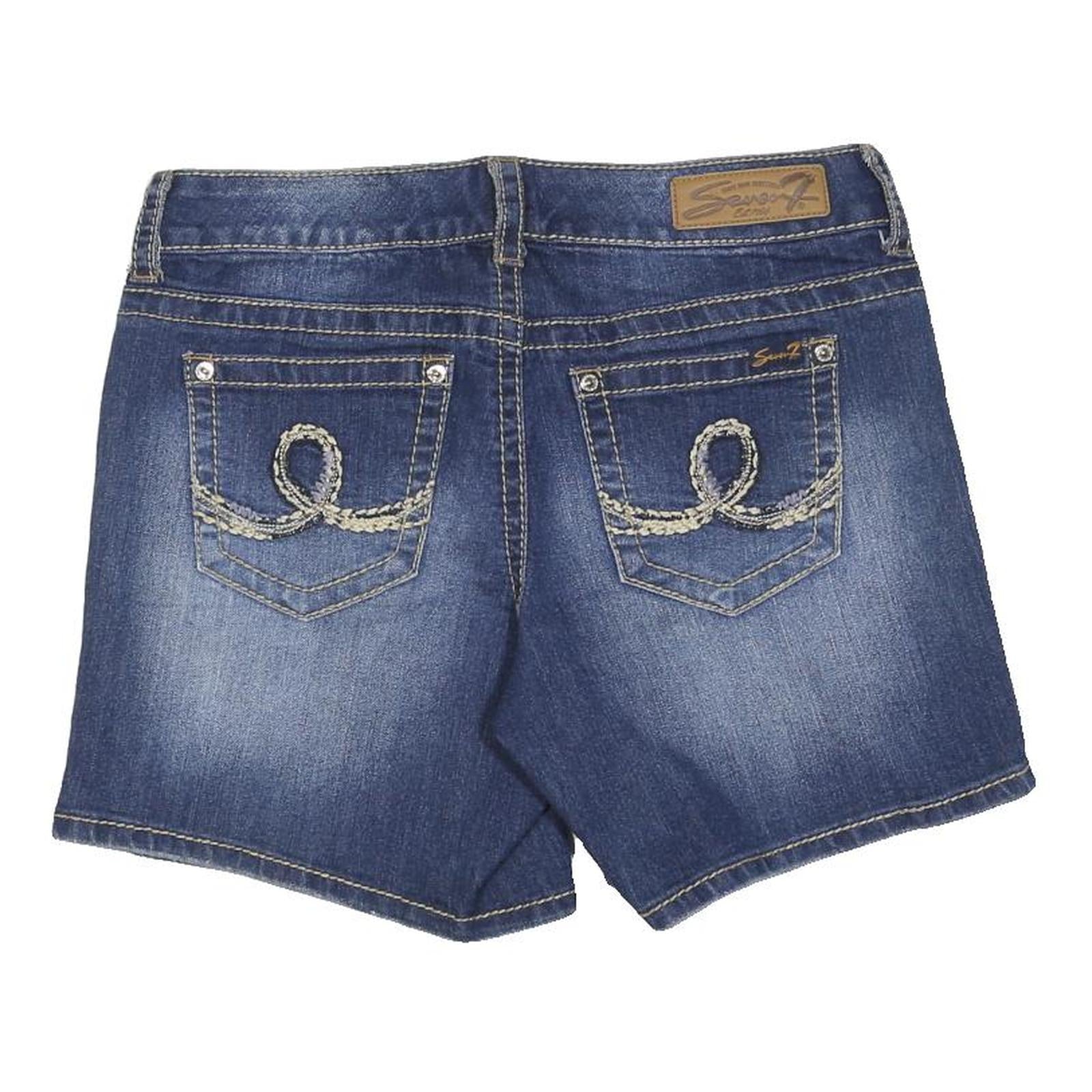 SEVEN 7 Womens Denim Blue Casual Shorts M W30 Stylish Cotton Blend