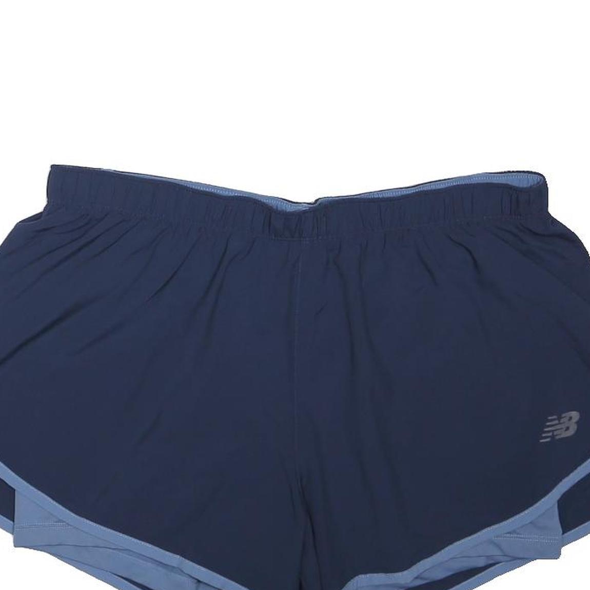 NEW BALANCE Womens Blue Running Sports Shorts M W34 Lightweight Comfort