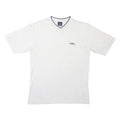 UMBRO Mens White & Grey V-Neck Cotton Blend T-Shirt M Short Sleeve Casual