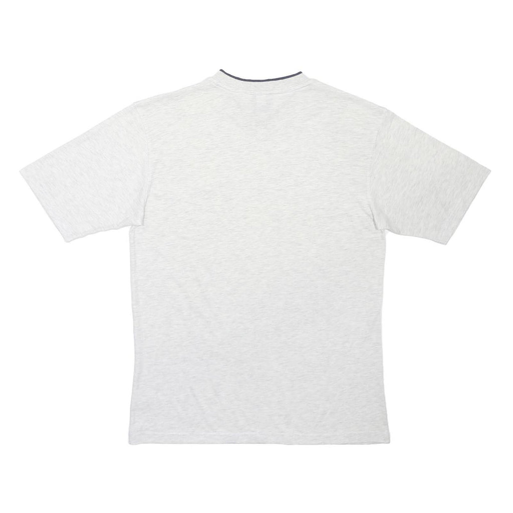 UMBRO Mens White & Grey V-Neck Cotton Blend T-Shirt M Short Sleeve Casual