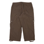 TOMMY HILFIGER Womens Cotton Blend Brown Relaxed Cargo Trousers W32 L22 Utility
