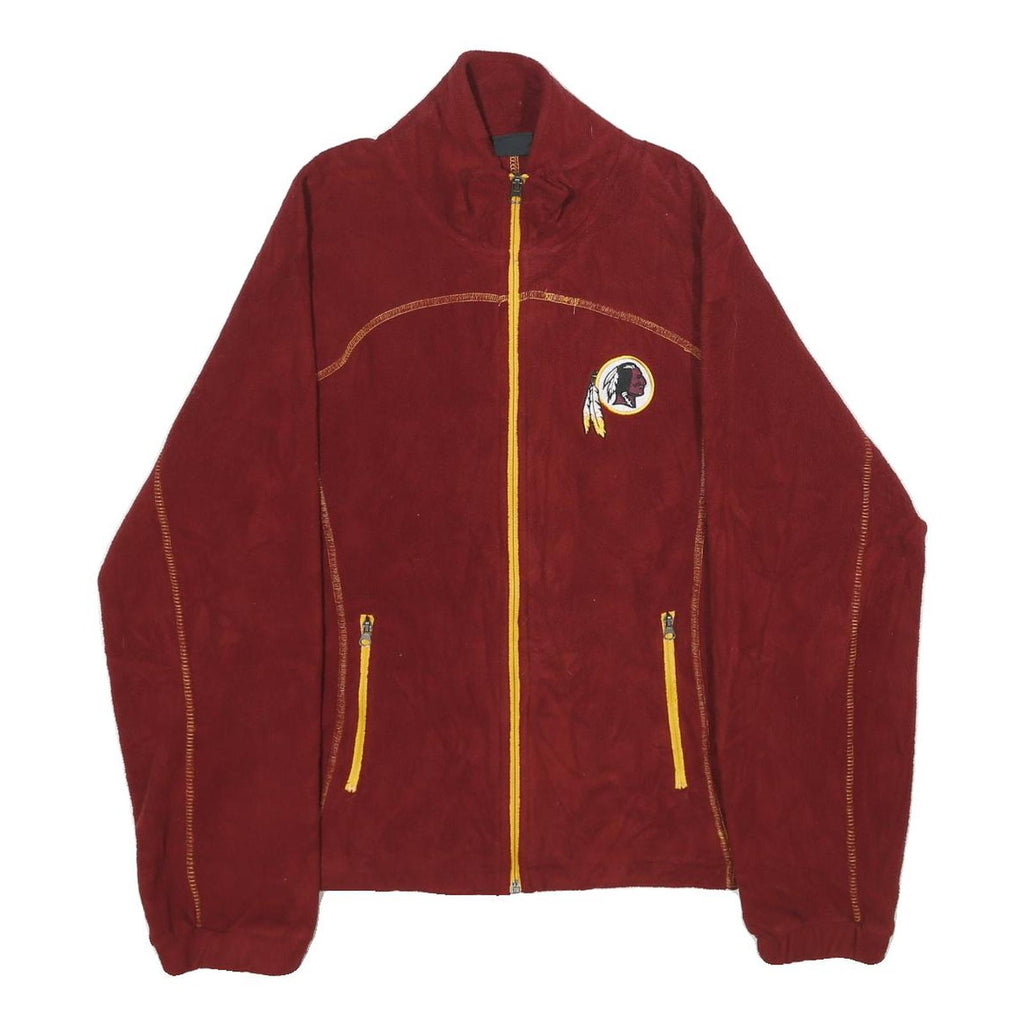 NFL Womens Red Zip Up Jacket L Polyester Plain Sportswear