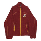 NFL Womens Red Zip Up Jacket L Polyester Plain Sportswear