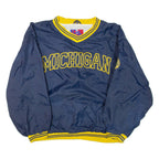 Michigan Mens Pullover Jacket Blue Nylon USA XL