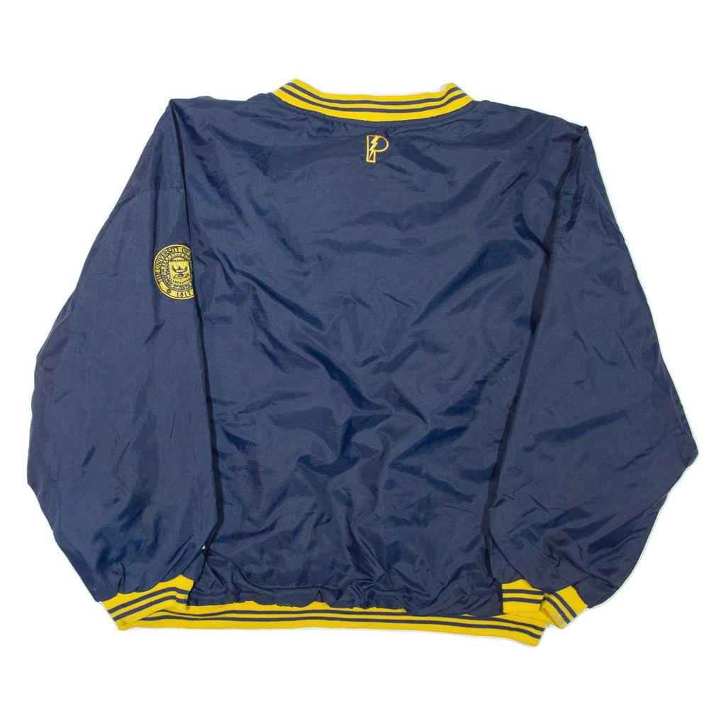 Michigan Mens Pullover Jacket Blue Nylon USA XL
