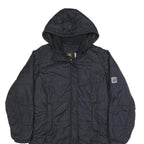 JACK WOLFSKIN Womens Black Outdoor Jacket UK 8 Polyamide Hooded Zip Long Sleeve