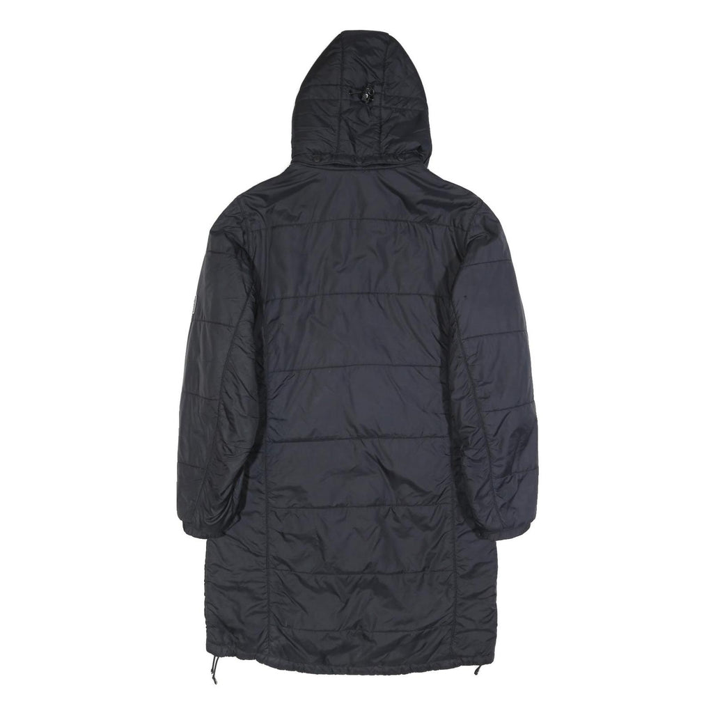 JACK WOLFSKIN Womens Black Outdoor Jacket UK 8 Polyamide Hooded Zip Long Sleeve