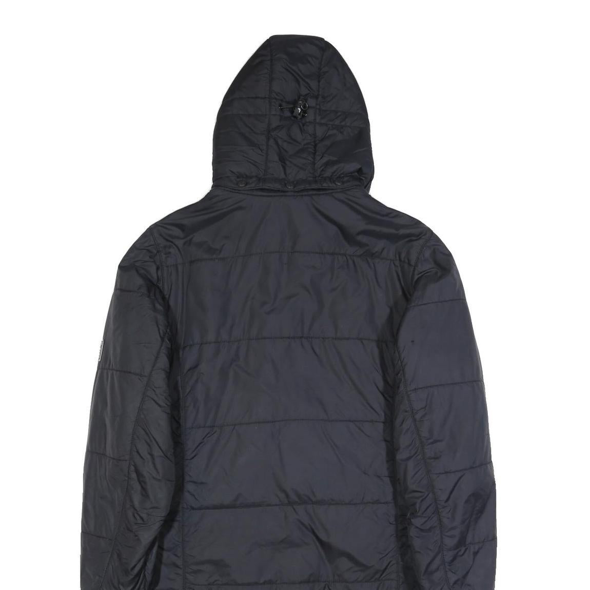 JACK WOLFSKIN Womens Black Outdoor Jacket UK 8 Polyamide Hooded Zip Long Sleeve