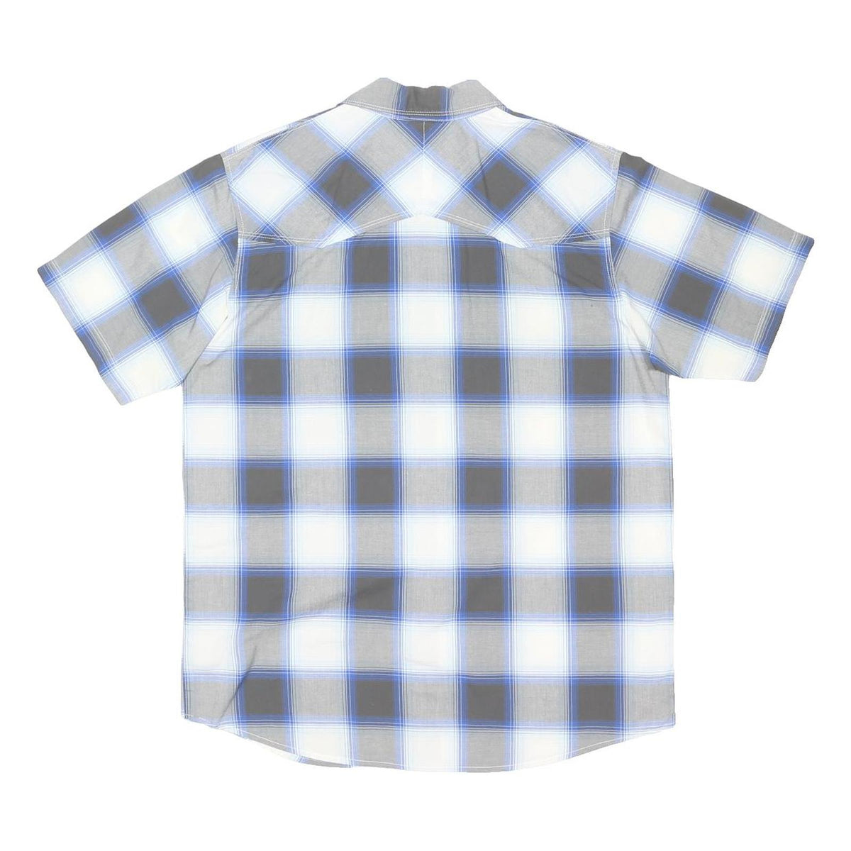 THE NORTH FACE Mens Blue Grey Check Shirt S Cotton Blend Casual Lightweight