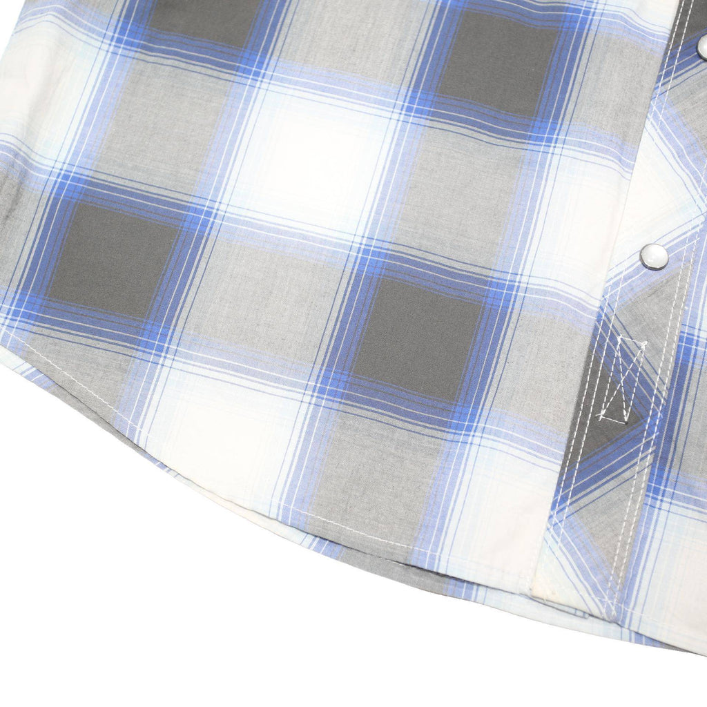 THE NORTH FACE Mens Blue Grey Check Shirt S Cotton Blend Casual Lightweight