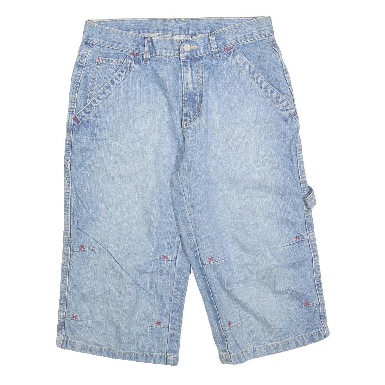 IDENTIC Mens Shorts Blue Casual Denim M W32 Cotton Blend Lightweight