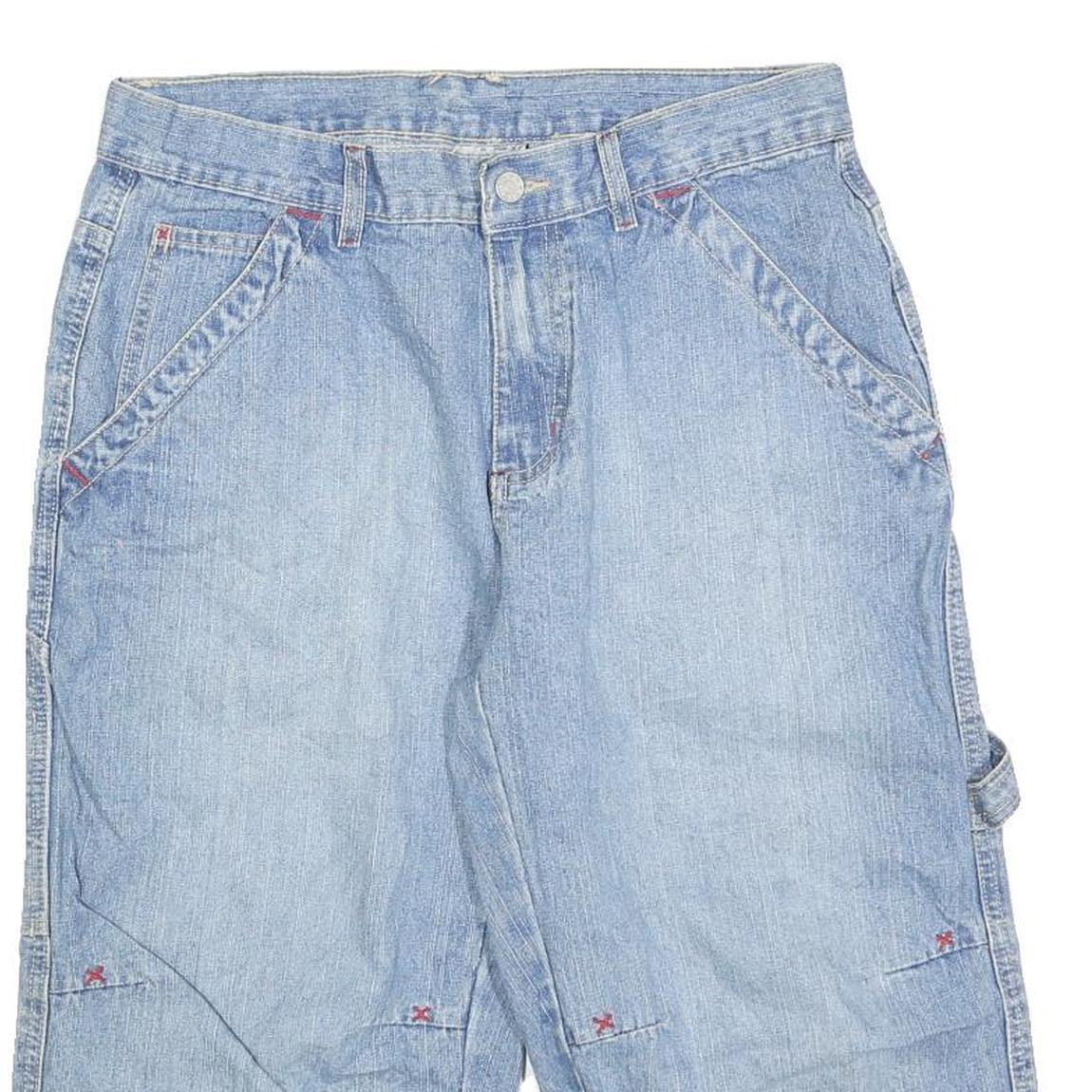 IDENTIC Mens Shorts Blue Casual Denim M W32 Cotton Blend Lightweight