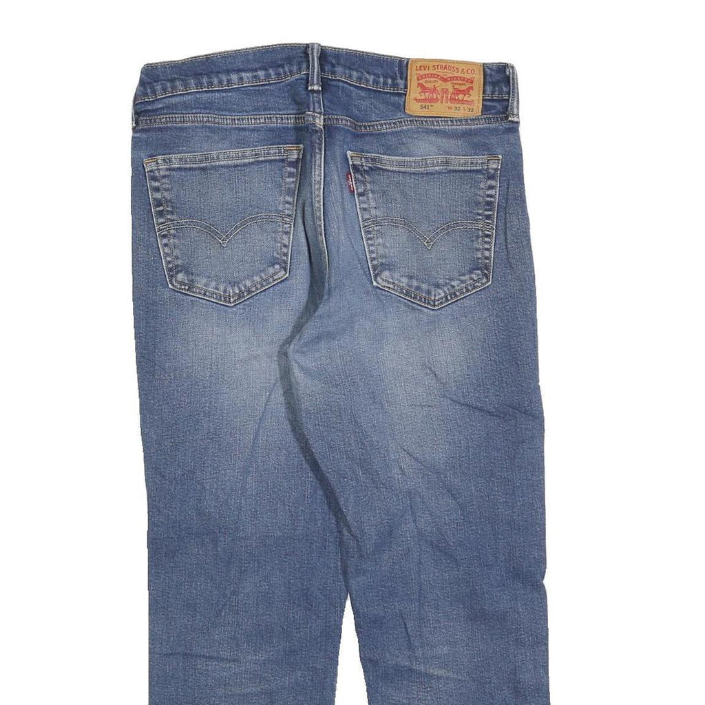 LEVI'S 541 Mens Blue Regular Straight Denim Medium W32 L26 Zip Cotton Blend
