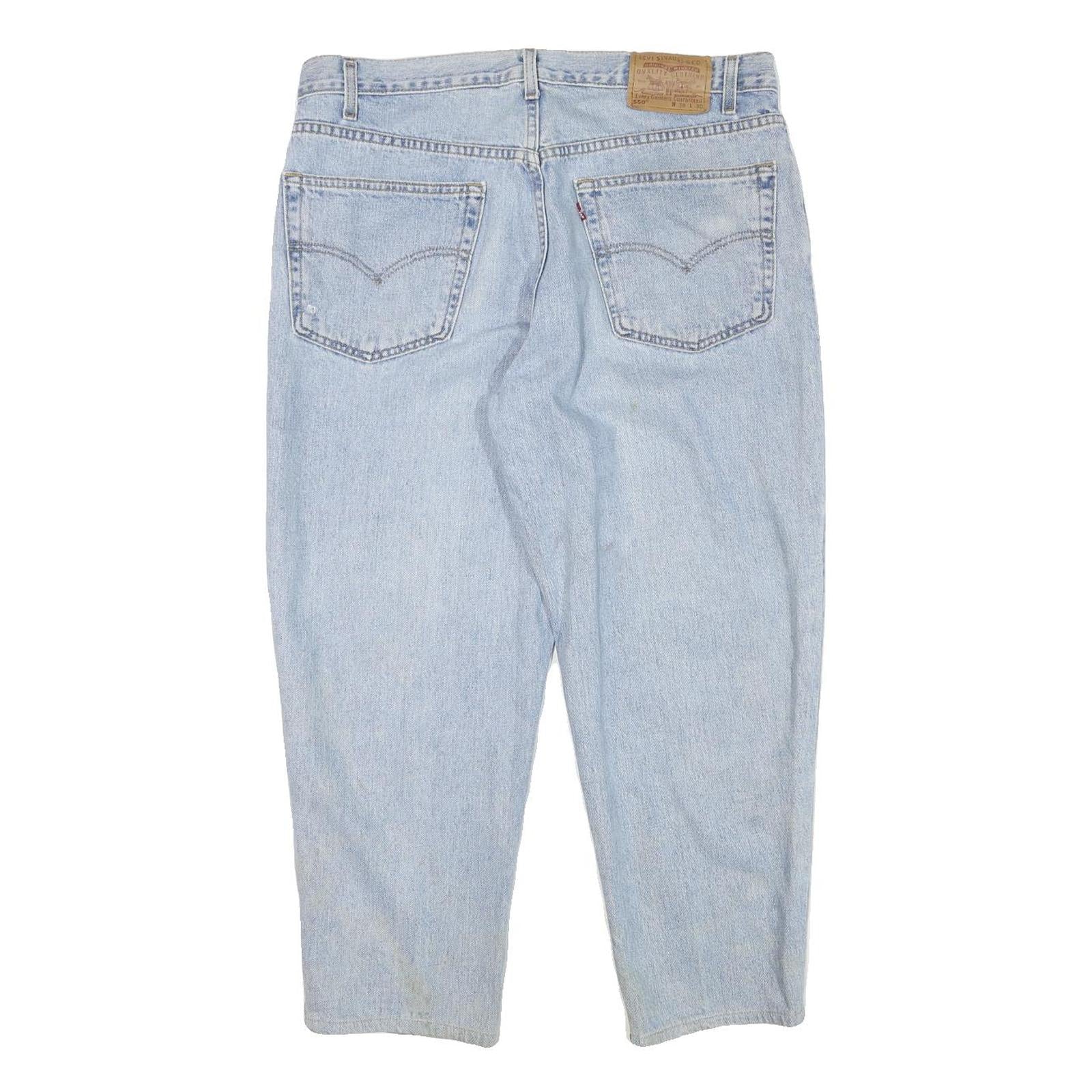 LEVI'S Mens Jeans Blue Relaxed Straight Denim Light W36 L26 Classic Vintage