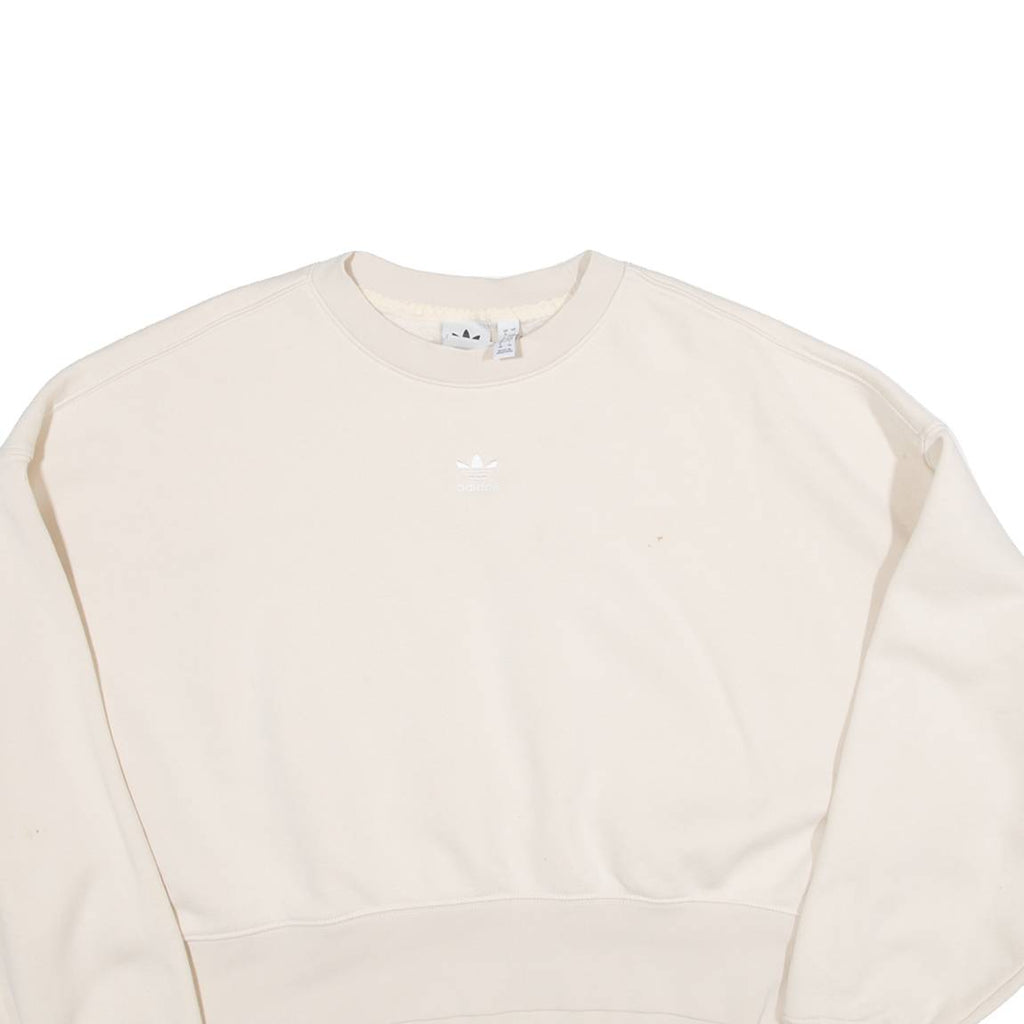 ADIDAS Womens Sweatshirt Cream UK 4