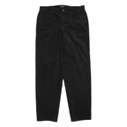 GUESS Mens Relaxed Black Cotton Blend Trousers W38 L34 Casual Zip Closure