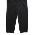 GUESS Mens Relaxed Black Cotton Blend Trousers W38 L34 Casual Zip Closure