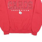 CHAMPION Mens Red Louisville Cards Crew Neck Sweatshirt S Cotton Blend Casual