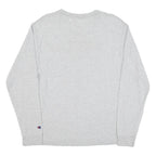 CHAMPION Mens Grey DHS Wildcats Graphic T-Shirt M Long Sleeve Crew Neck Cotton