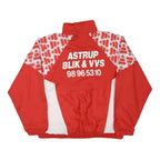 PATRICK Mens Red & White Polyester Blend Jacket XL Zip Athletic Printed