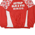 PATRICK Mens Red & White Polyester Blend Jacket XL Zip Athletic Printed