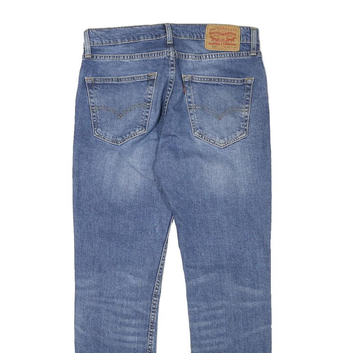 LEVI'S Mens Slim Blue Denim Light W30 L29 Zip Cotton Blend Jeans Classic Fit