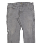 DICKIES Mens Grey Regular Fit Straight Cotton Blend Jeans W34 L30 Workwear