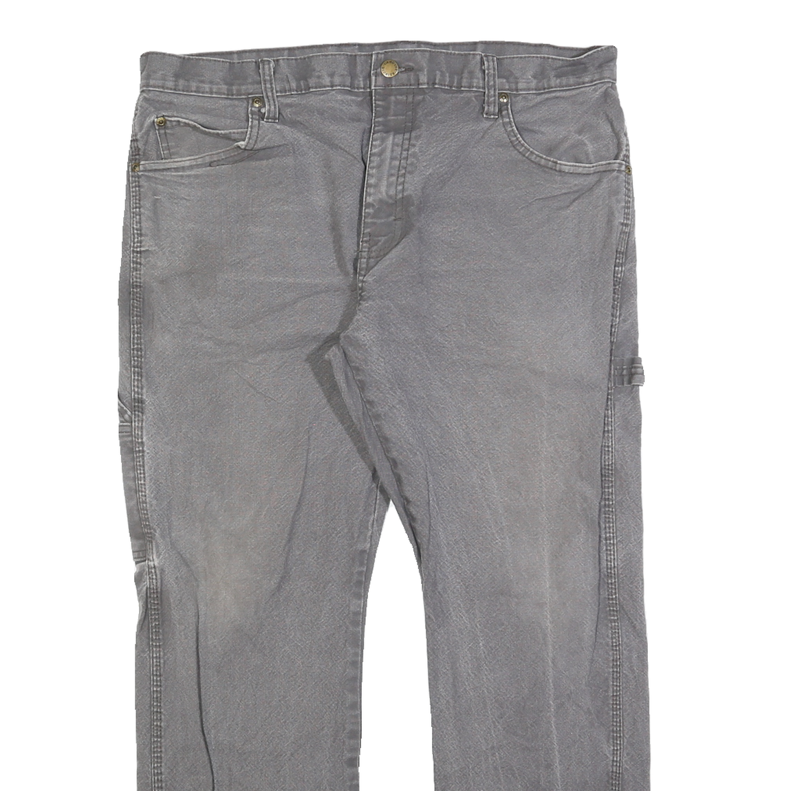 DICKIES Mens Grey Regular Fit Straight Cotton Blend Jeans W34 L30 Workwear