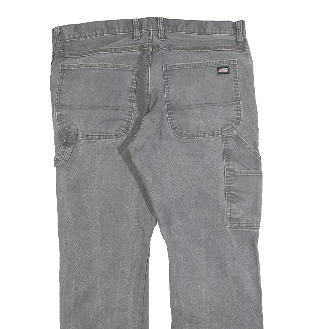 DICKIES Mens Grey Regular Fit Straight Cotton Blend Jeans W34 L30 Workwear