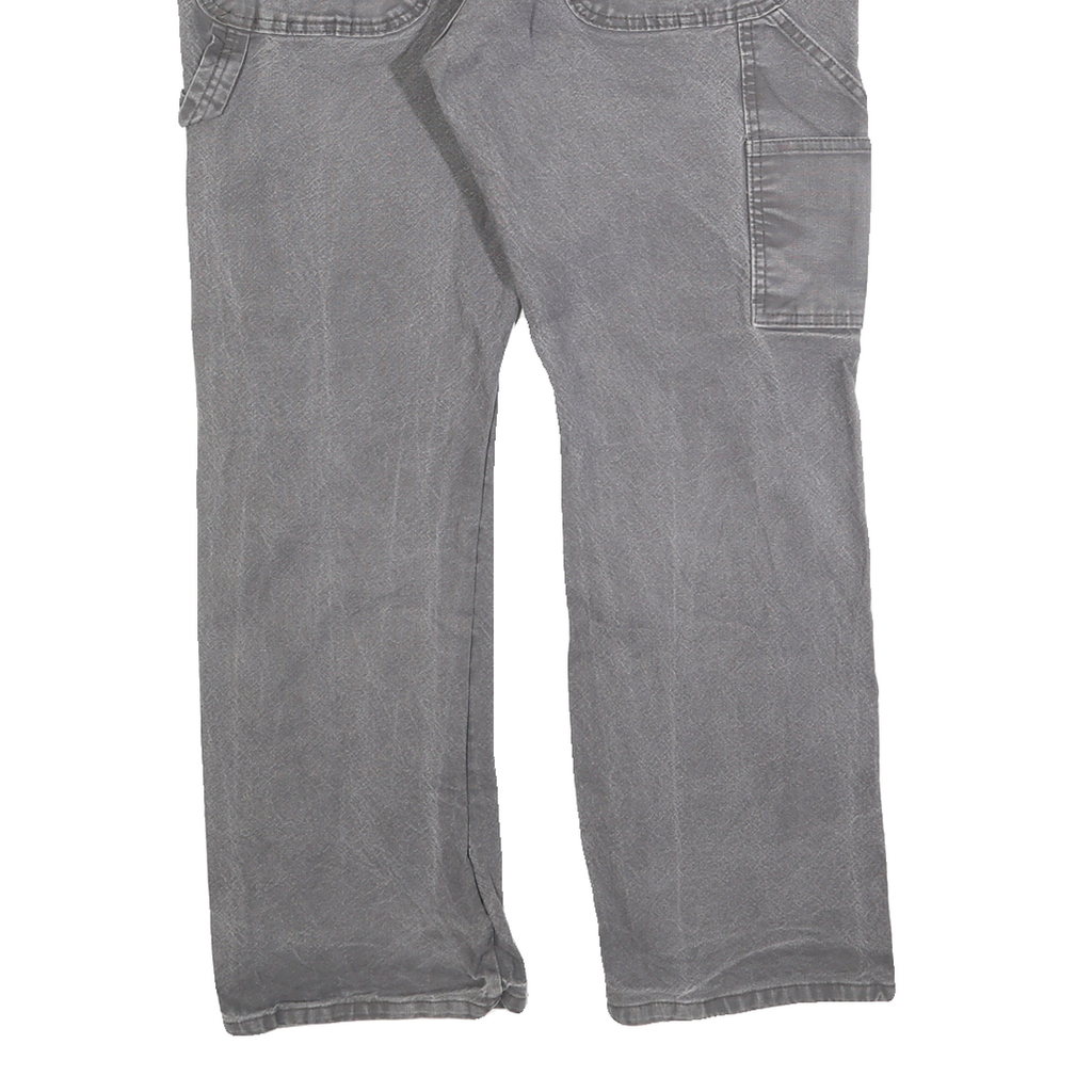 DICKIES Mens Grey Regular Fit Straight Cotton Blend Jeans W34 L30 Workwear