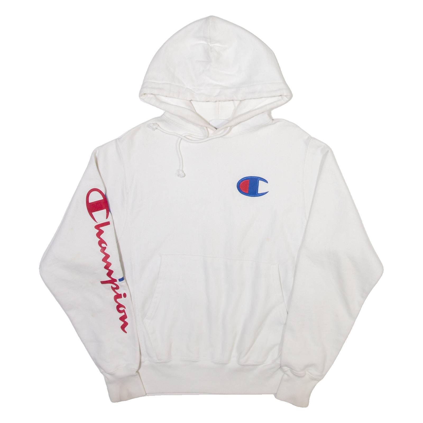CHAMPION Mens White Hoodie S