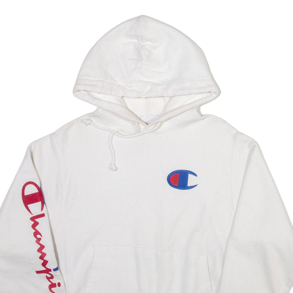 CHAMPION Mens White Hoodie S