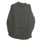 G STAR Womens Dark Green Basic Shirt Long Sleeve Button Neck S Cotton Blend