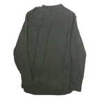 G STAR Womens Dark Green Basic Shirt Long Sleeve Button Neck S Cotton Blend