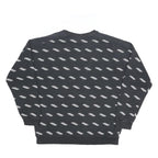 ADIDAS Mens Black Sweatshirt XL Cotton Blend Crew Neck Logo Print