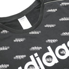 ADIDAS Mens Black Sweatshirt XL Cotton Blend Crew Neck Logo Print