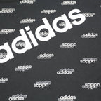 ADIDAS Mens Black Sweatshirt XL Cotton Blend Crew Neck Logo Print