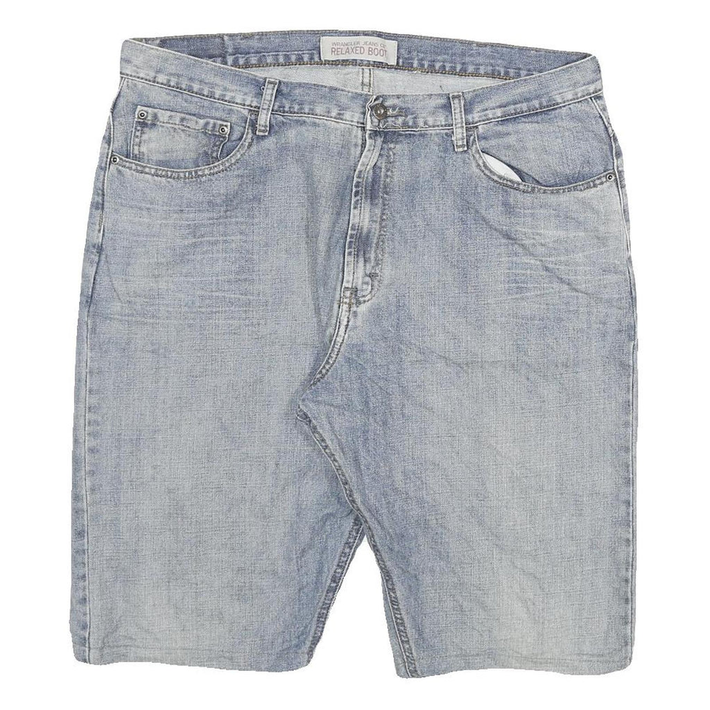 WRANGLER Mens Shorts Blue Relaxed Boot 2XL W36 Denim Cotton Blend Casual