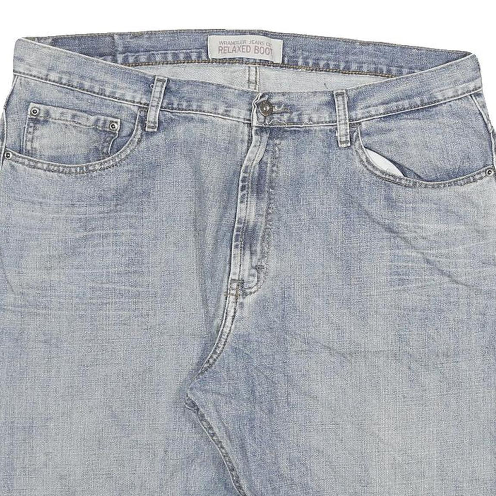 WRANGLER Mens Shorts Blue Relaxed Boot 2XL W36 Denim Cotton Blend Casual