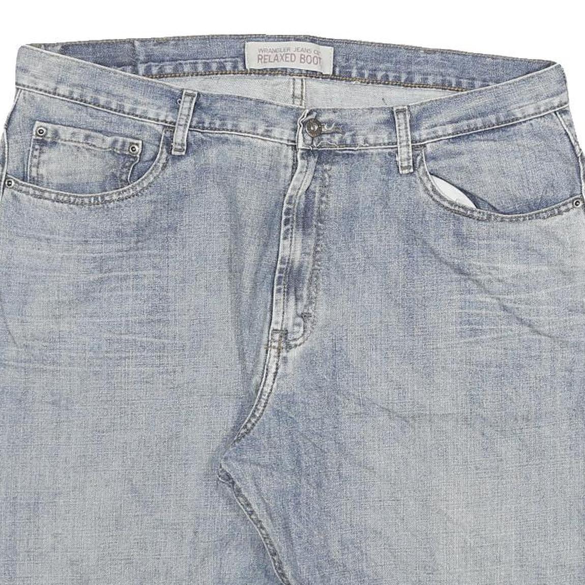 WRANGLER Mens Shorts Blue Relaxed Boot 2XL W36 Denim Cotton Blend Casual