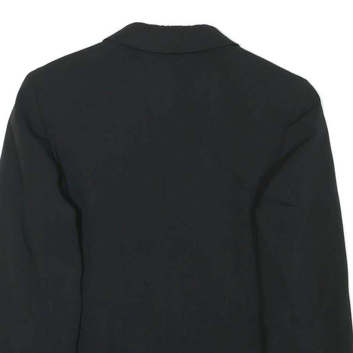 MAX MARA Womens Black Wool Blend Classic Jacket UK 8 Button Closure Tailored Fit