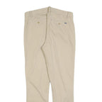 POLO RALPH LAUREN Womens Cotton Blend Beige Slim Straight Trousers W31 L30
