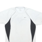 NIKE Mens White & Black Athletic T-Shirt S Short Sleeve Crew Neck Sportswear Gym
