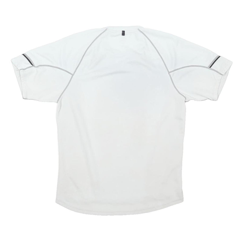 NIKE Mens White & Black Athletic T-Shirt S Short Sleeve Crew Neck Sportswear Gym