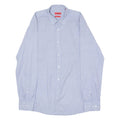 HUGO Slim Fit Elisha Mens Shirt Blue Houndstooth Long Sleeve L
