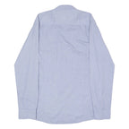 HUGO Slim Fit Elisha Mens Shirt Blue Houndstooth Long Sleeve L