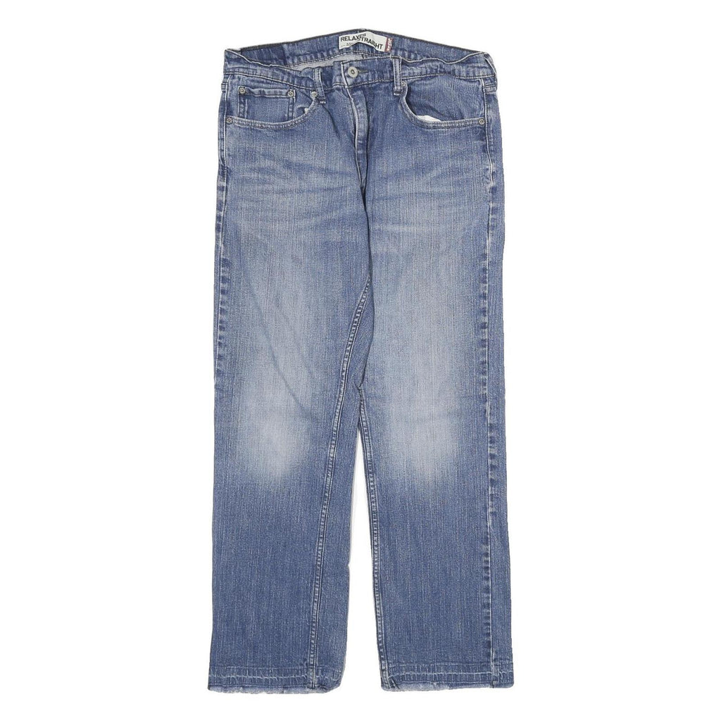 LEVI'S Mens Jeans Blue Relaxed Straight Denim Medium W34 L30 Classic Zip