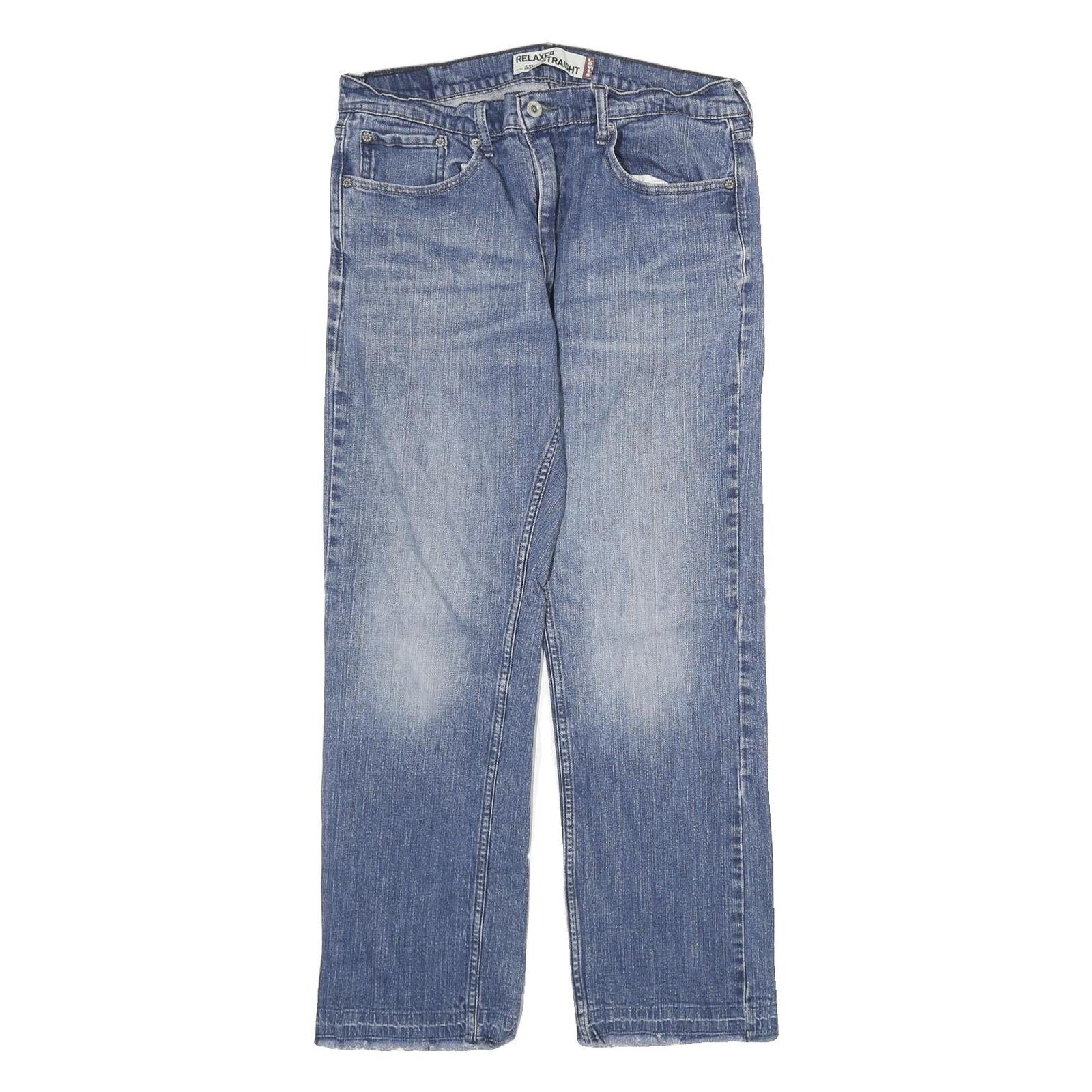 LEVI'S Mens Jeans Blue Relaxed Straight Denim Medium W34 L30 Classic Zip