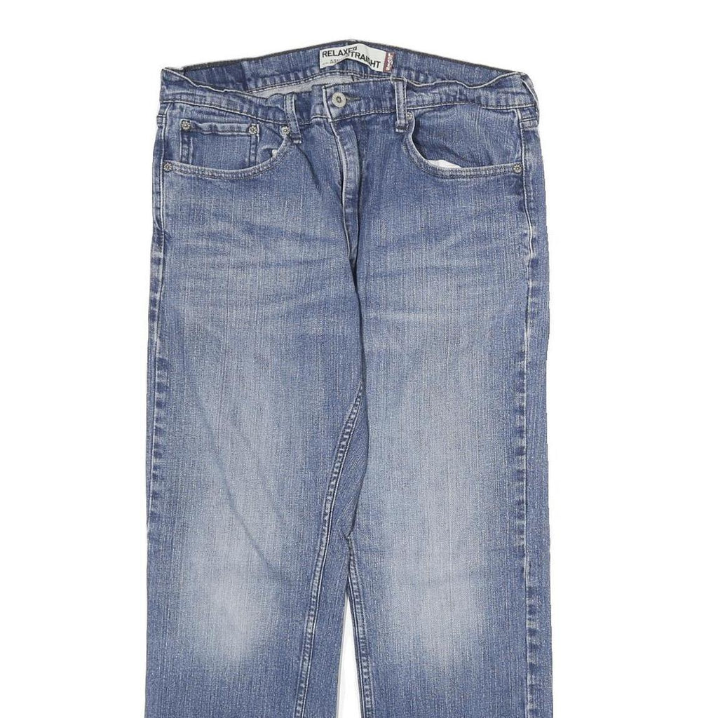 LEVI'S Mens Jeans Blue Relaxed Straight Denim Medium W34 L30 Classic Zip